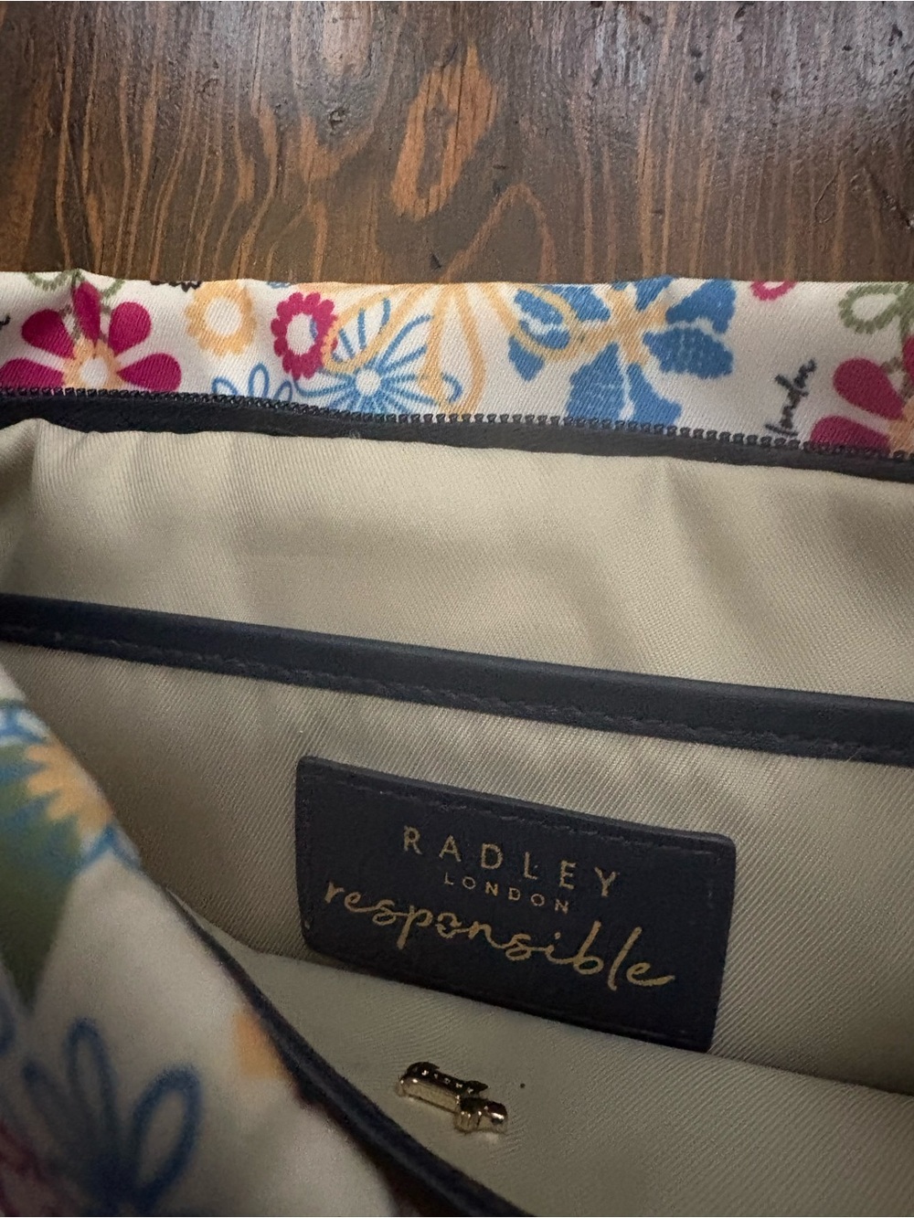 RADLEY LONDON Floral Crossbody Bag in White, Pink, Blue, Yellow, Green - Picture 4 of 5
